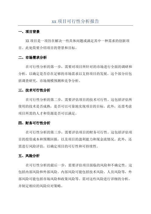 xx项目可行性分析报告