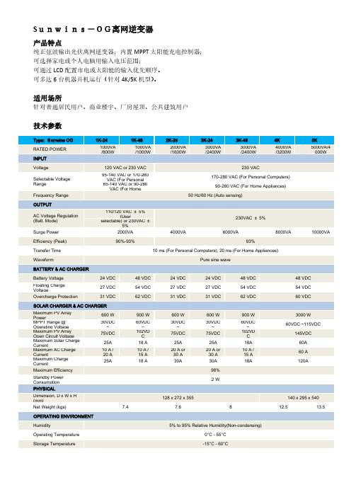 OG 离网逆变器