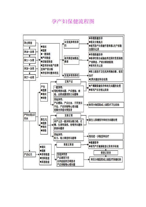 孕产期保健工作制度