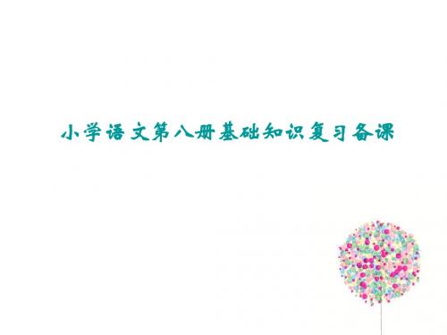 小学语文第八册基础知识复习备课