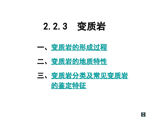 《工程地质》变质岩