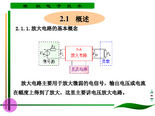 模拟电子技术-(2)基本放大电路之(2-1)放大电路的基本概念