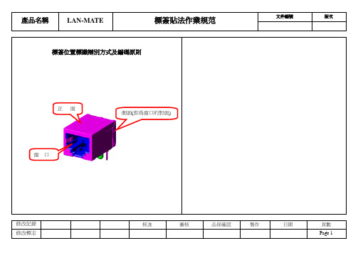 标签贴法作业规范