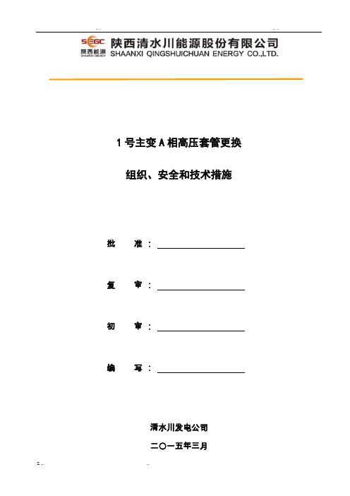 主变高压套管更换方案及三措