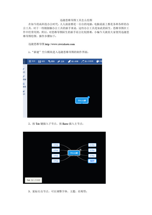 迅捷思维导图工具怎么绘图