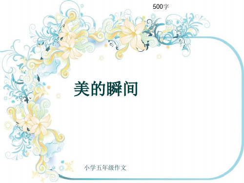 小学五年级作文《美的瞬间》500字(共8页PPT)