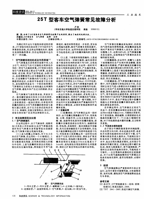 25T型客车空气弹簧常见故障分析