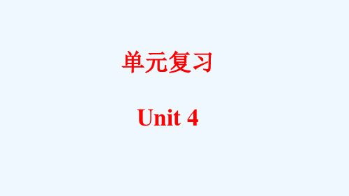 英语人教版九年级全册U4 单元复习课件