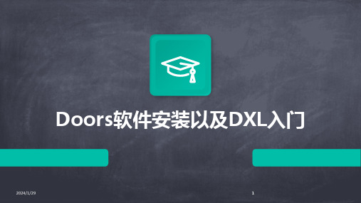 2024版Doors软件安装以及DXL入门