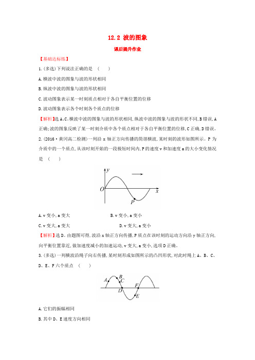 2018-2019高中物理 第12章 机械波 12.2 波的图象课后提升作业 新人教版选修3-4