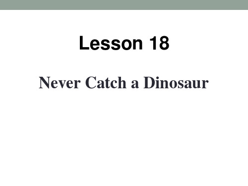 《Never Catch a Dinosaur》Safety ppt教学模板