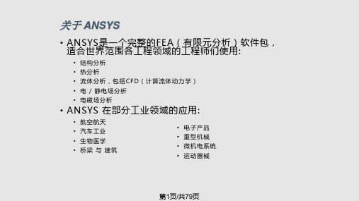 ANSYS界面讲解PPT教学课件