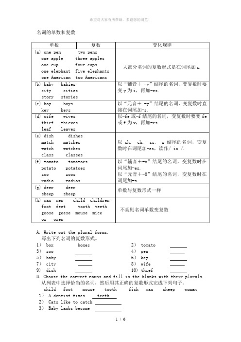 名词单复数-数词-量词-some-any