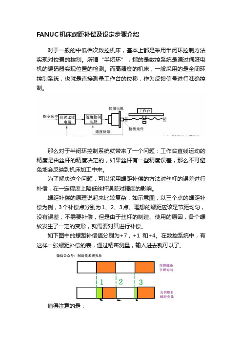 FANUC机床螺距补偿及设定步骤介绍