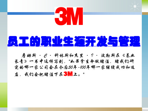 MBA人力资源案例分析3M