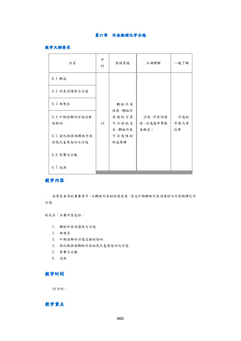 【采矿课件】第六章表面物理化学分选