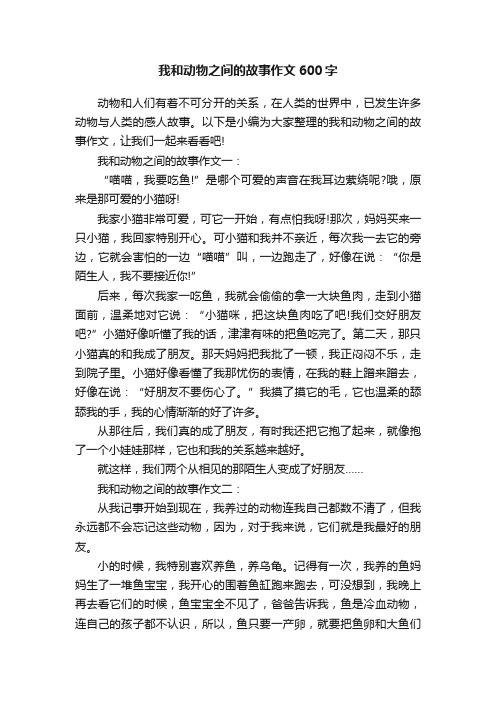 我和动物之间的故事作文600字