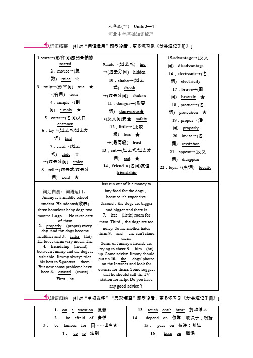 2020年 英语中考第一轮复习  河北冀教版  精讲  (6)