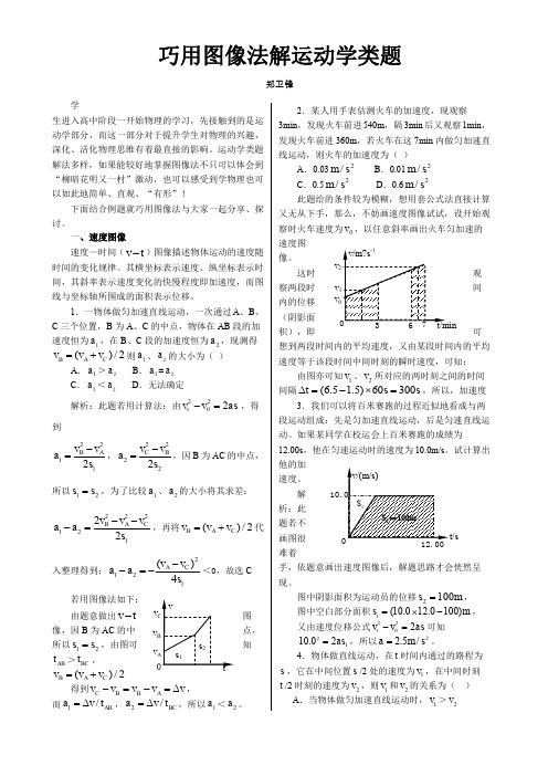 巧用图像法解运动学类题