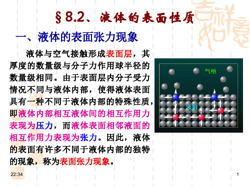 8液体的表面张力现象详解