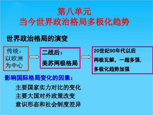 2016北师大版历史必修一课件第八单元 世界政治格局的多极化趋势第23课 两极对峙格局的形成