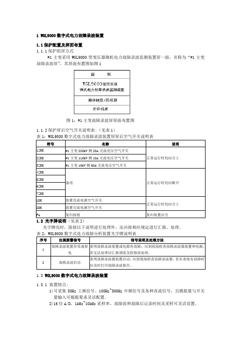 WGL9000数字式电力故障录波装置