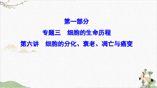 【高考】生物二轮总复习细胞的生命历程细胞的分化衰老凋亡与癌变PPT