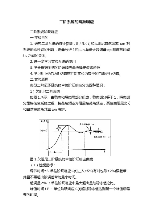 二阶系统的阶跃响应