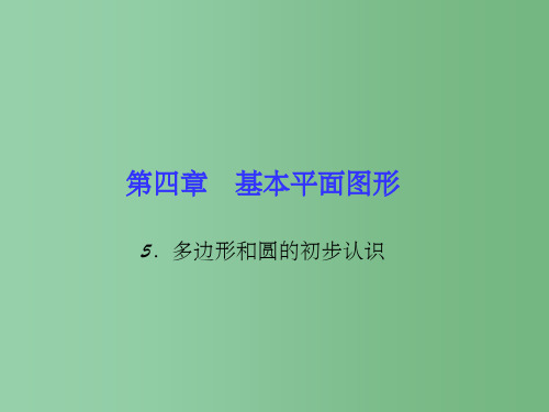 七年级数学上册 4 基本平面图形 5 多边形和圆的初步认识习题课件 (新版)北师大版