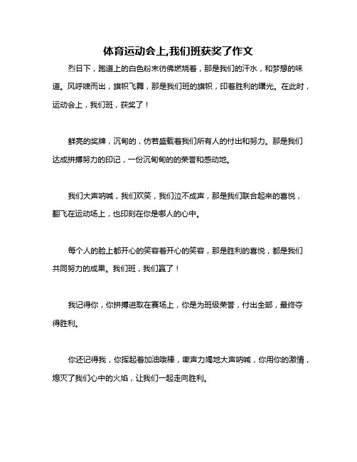 体育运动会上,我们班获奖了作文