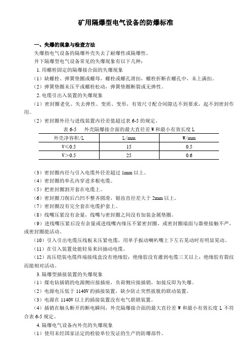 防爆设备标准