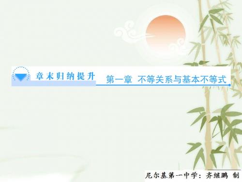 高中数学北师大版选修4-5配套课件:1章末归纳提升