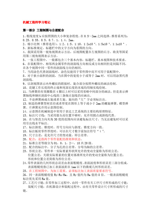 机械工程师——学习笔记