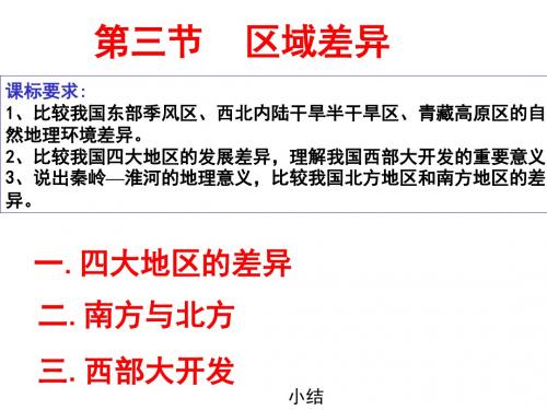 高中地理 卢陈莉 教学必修三 1.3区域发展差异(四大经济、南北方、西部)