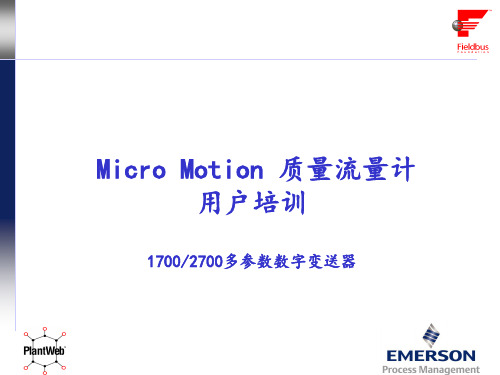 MicroMotion质量流量计设备培训资料