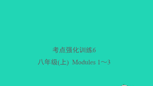 浙江专版中考英语考点强化训练6八年级(上)Modules1_3精练本B本pptx课件