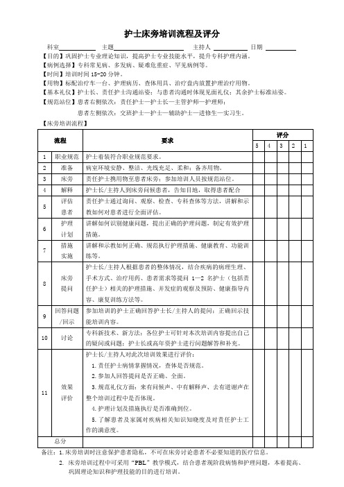 床旁培训流程