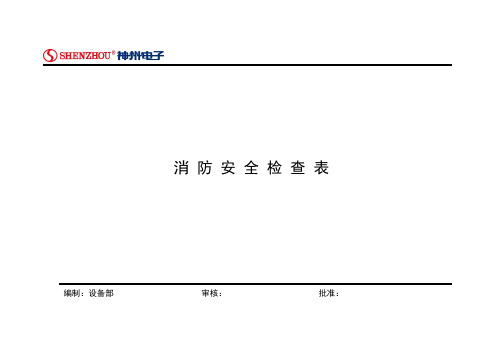 公司消防安全检查表