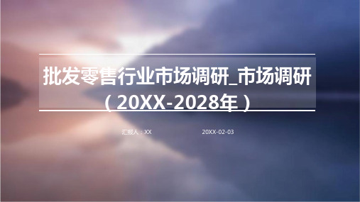 批发零售行业市场调研_市场调研(2024-2028年)