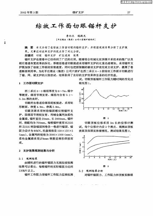 综放工作面切眼锚杆支护