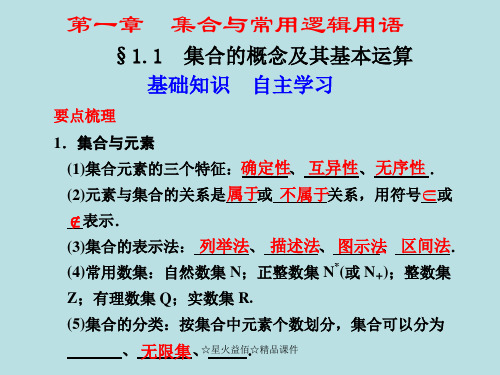 复习课件11集合的概念及其基本运算