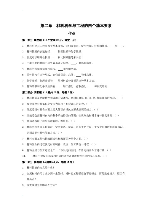 材料科学与工程的四个基本要素