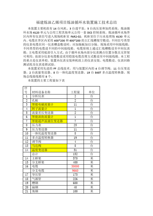 循环水施工总结08.12.16