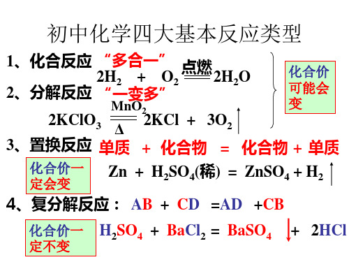 九年级科学关于化学方程式的复习(PPT)5-1