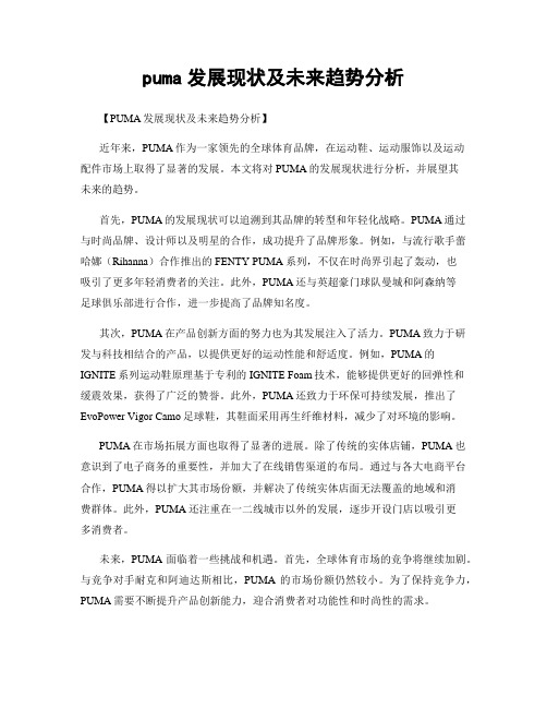 puma发展现状及未来趋势分析