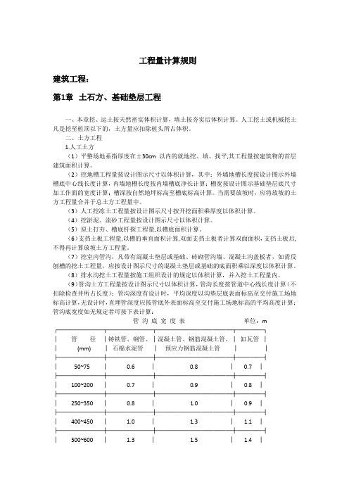 12定额计算规则