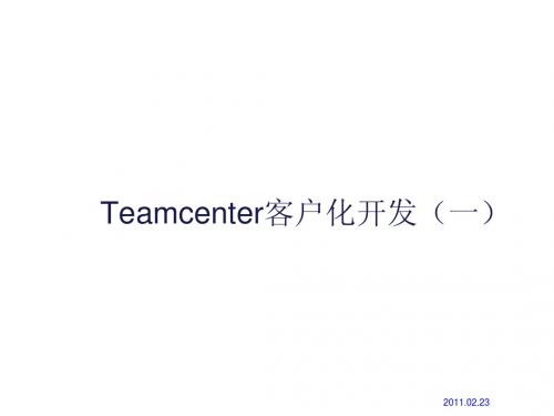 Teamcenter8.1java开发培训(1)