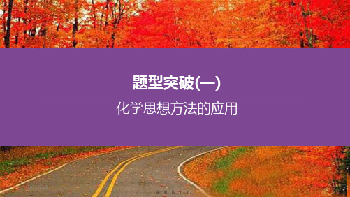 中考化学复习方案题型突破(01)化学思想方法的应用