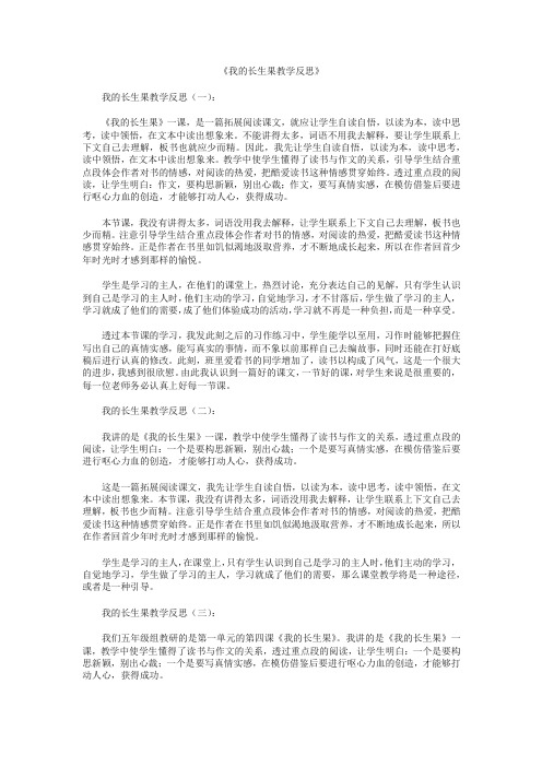 我的长生果教学反思10篇