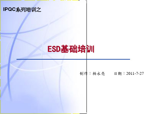 ESD培训系列之静电敏感等级介绍